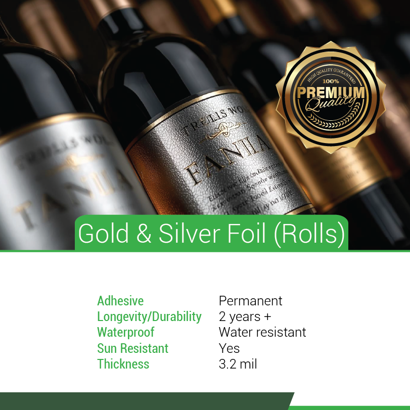 Gold & Silver Foil (Rolls)